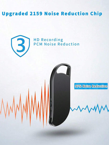 64GB Digital Voice Recorder, USB C Interface, Voice Activation And Noise Reduction