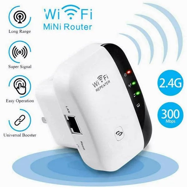 WiFi Range Extender Internet Booster Wireless Signal Repeater
