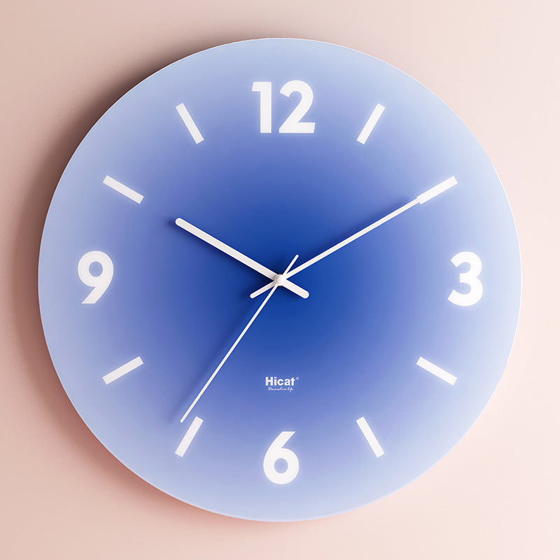 Sunset Wall Clock Internet Celebrity Light Luxury Living Room Idea