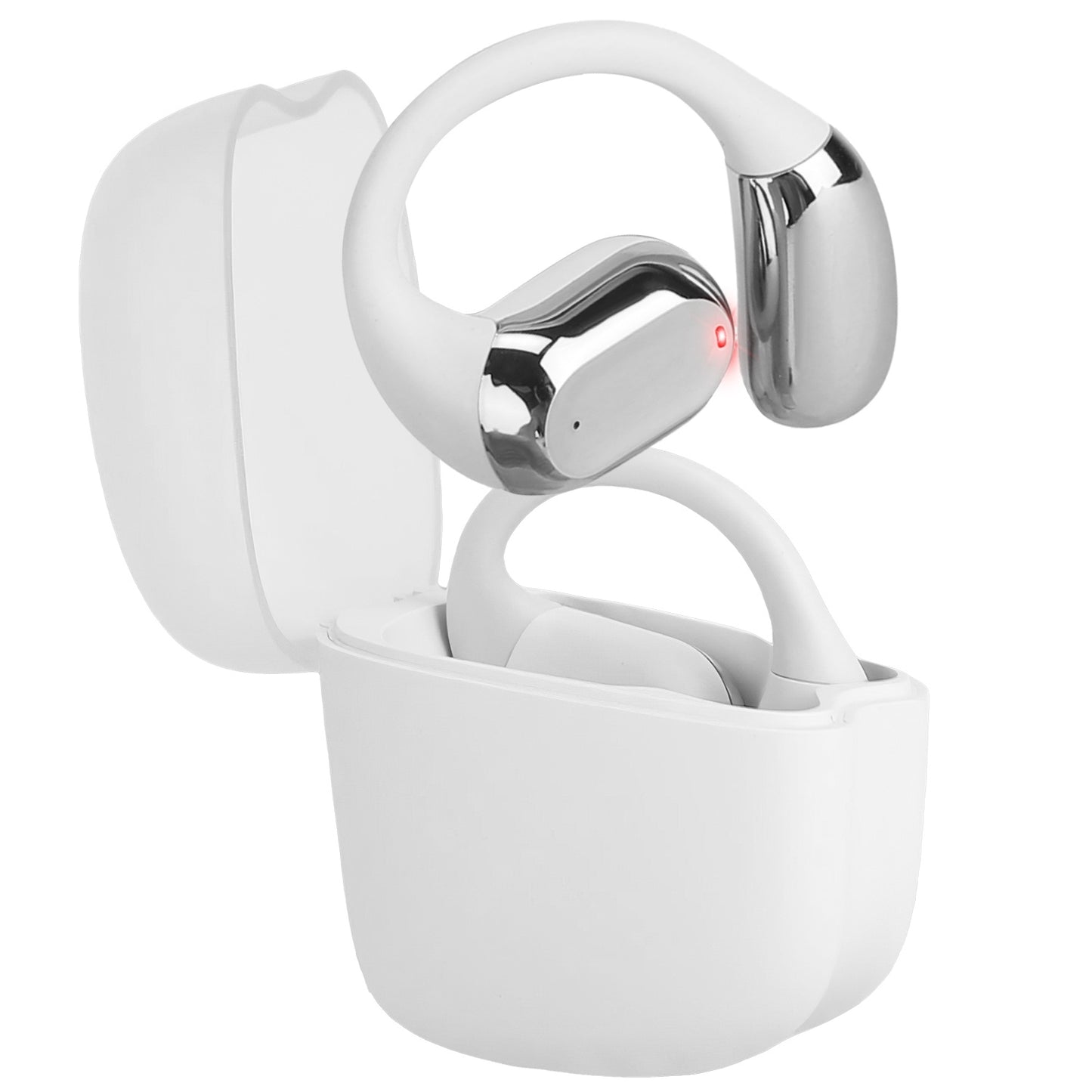 1 Set Wireless V5.4 Open Ear Earbuds With Earhook LED Display Charging Case IPX5 Waterproof 300Hrs