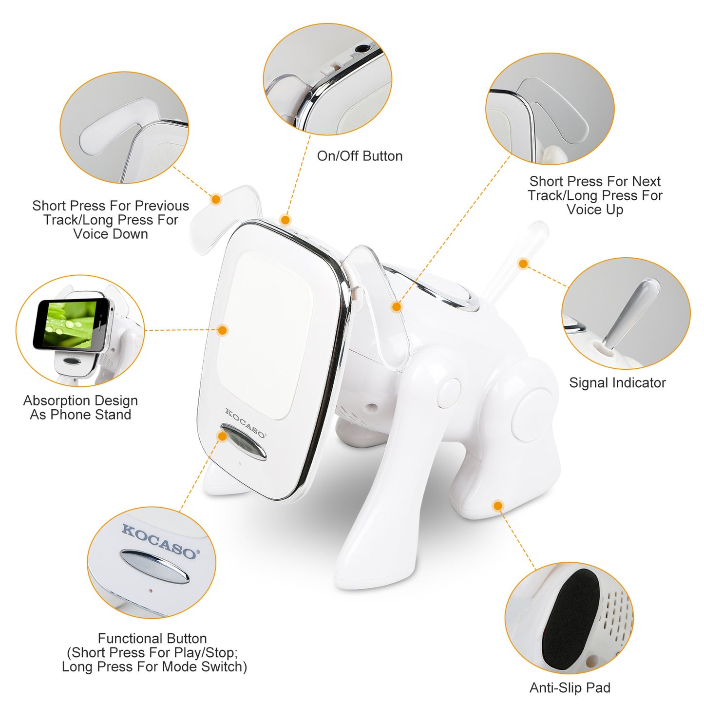 Puppy Dog Wireless Speaker Portable Mini Music Player Stereo Cute Animal Speaker With Built-In Mic FM Radio