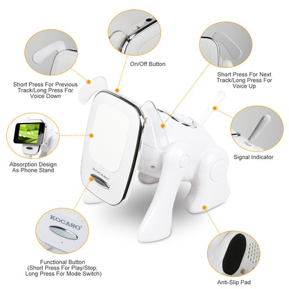 Puppy Dog Wireless Speaker Portable Mini Music Player Stereo Cute Animal Speaker With Built-In Mic FM Radio