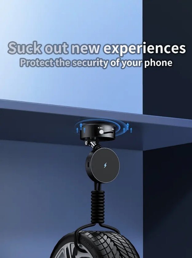 Vacuum Magnetic Phone Holder, Foldable And Retractable
