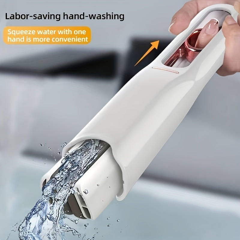 New Portable Self-N Squeeze Mini Mop, Lazy Hand Wash-Free Strong Absorbent Mop Multifunction Portable Squeeze Cleaning Mop