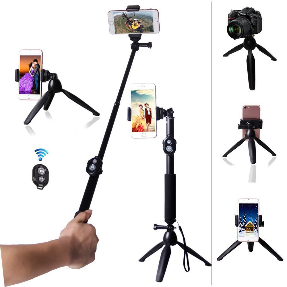 Compatible with Apple, Mobile Phone Live Tripod Bluetooth Selfie Stick