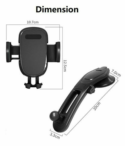 360 Rotatable Phone Mount Holder, Car Dashboard Gravity Adjustable GPS Stand Rotating, Car Phone Holder Universal Dashboard